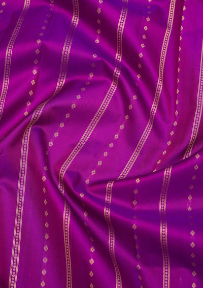 Purple Zariwork Pure Silk Saree-Koskii