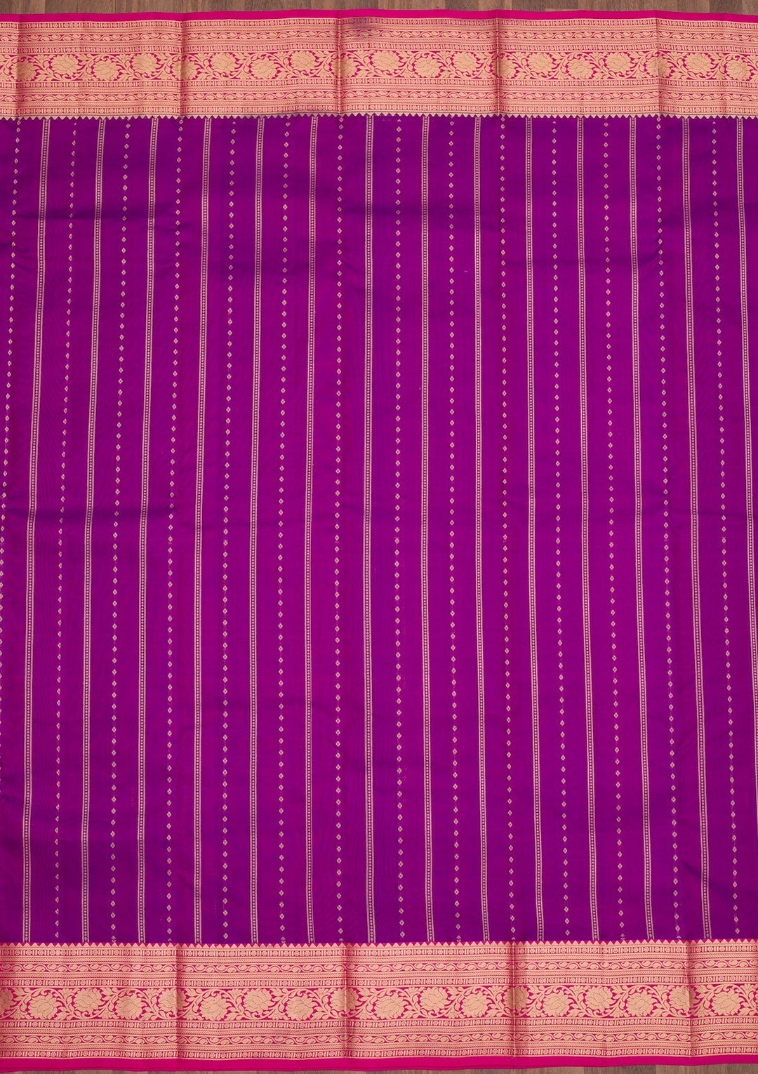 Purple Zariwork Pure Silk Saree-Koskii