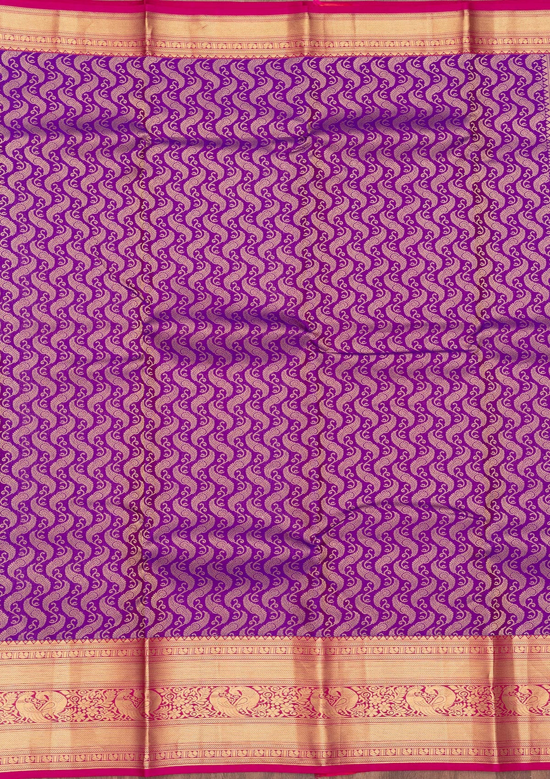 Purple Zariwork Pure Silk Saree-Koskii