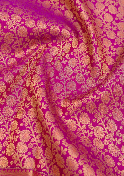 Purple Zariwork Pure Silk Saree-Koskii