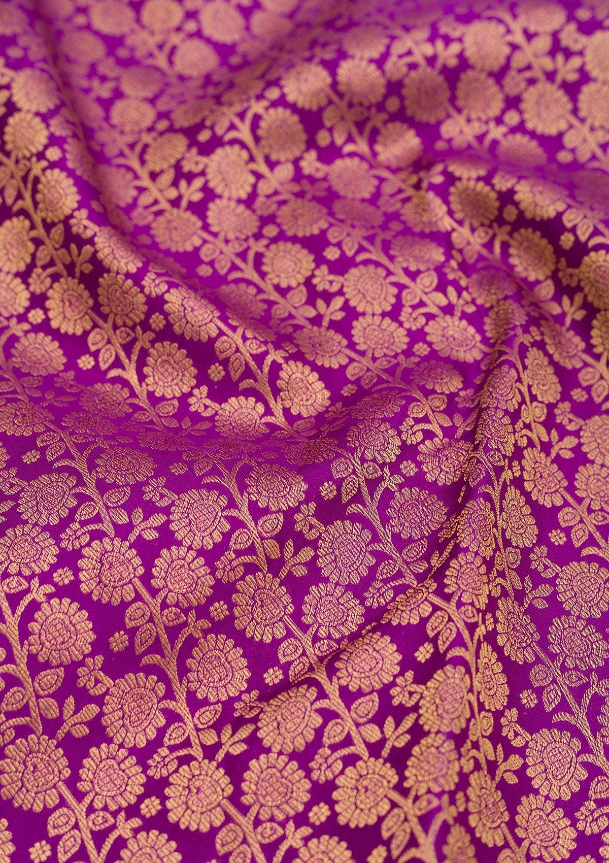 Purple Zariwork Pure Silk Saree-Koskii