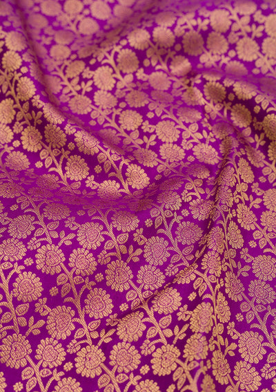 Purple Zariwork Pure Silk Saree-Koskii