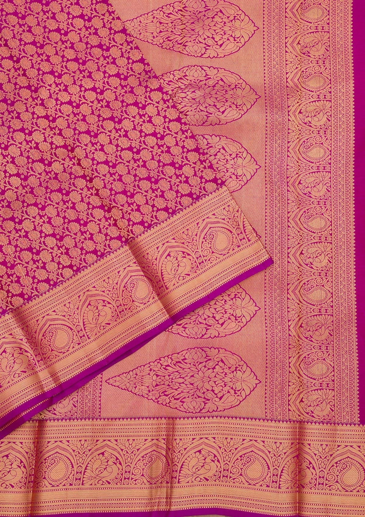 Purple Zariwork Pure Silk Saree-Koskii