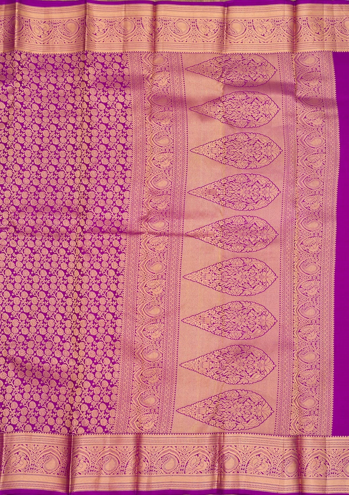 Purple Zariwork Pure Silk Saree-Koskii