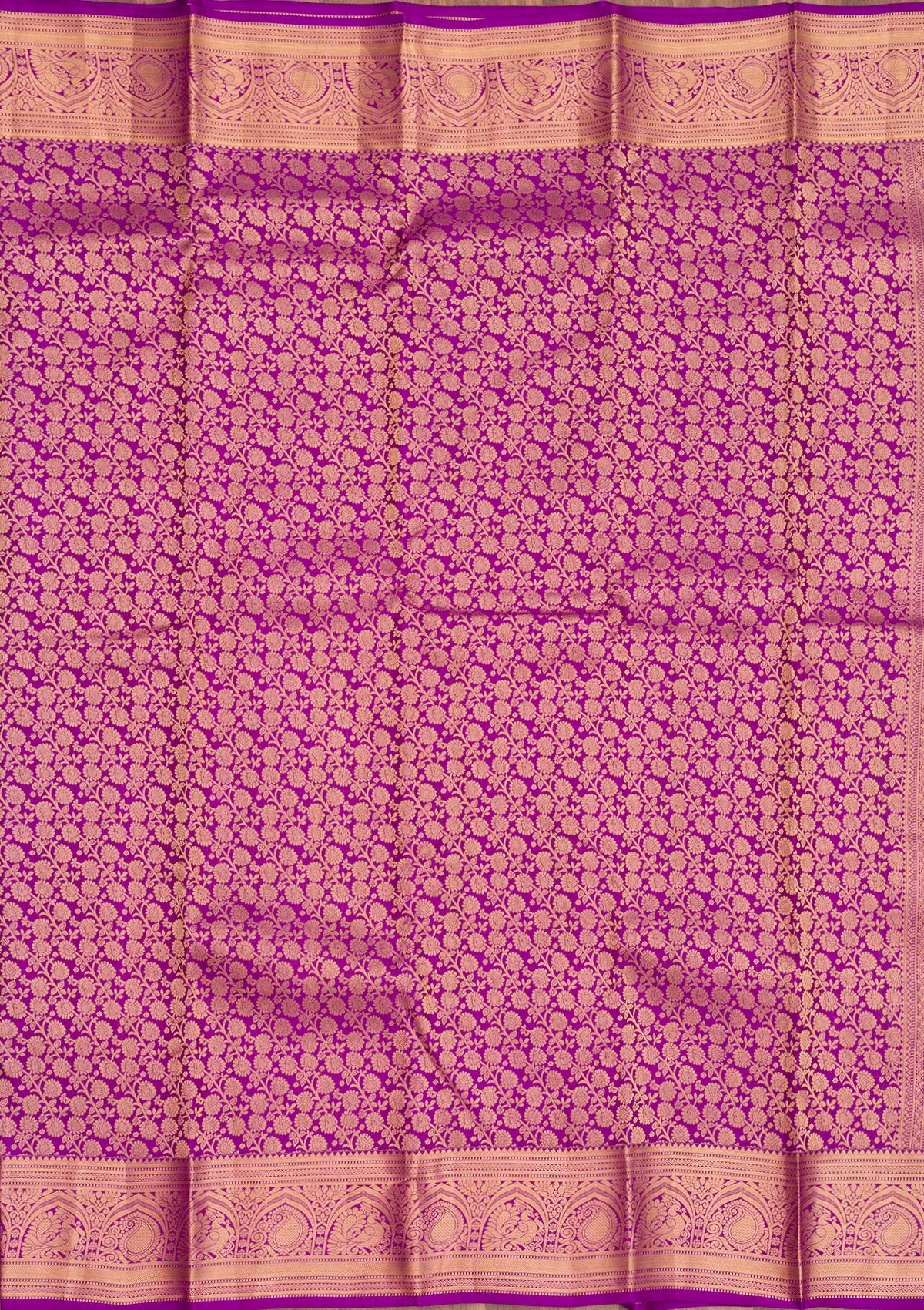 Purple Zariwork Pure Silk Saree-Koskii