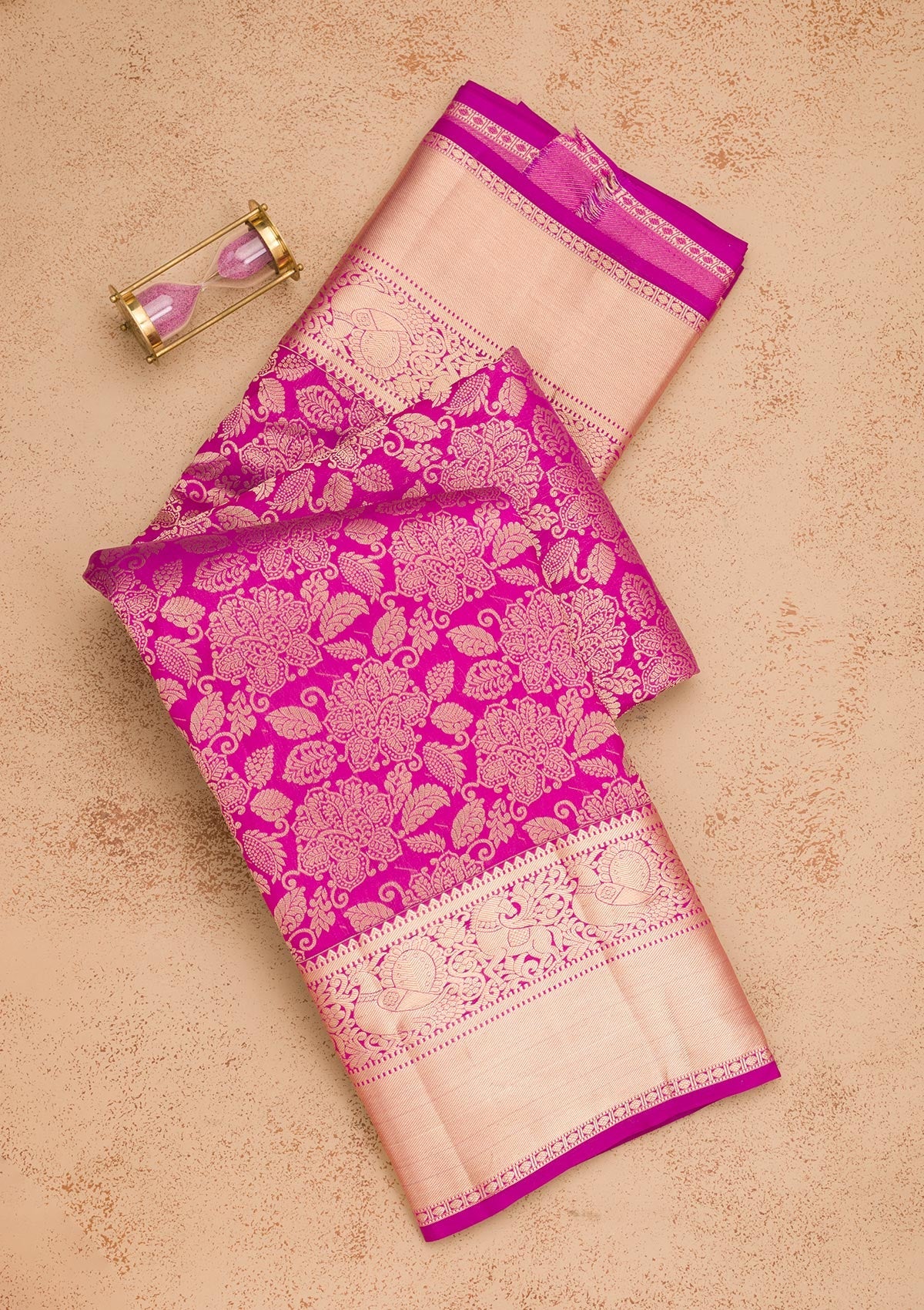 Purple Zariwork Pure Silk Saree-Koskii