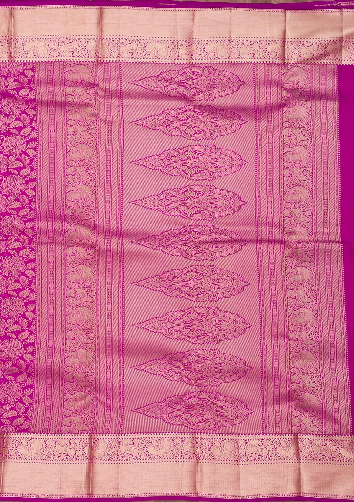 Purple Zariwork Pure Silk Saree-Koskii