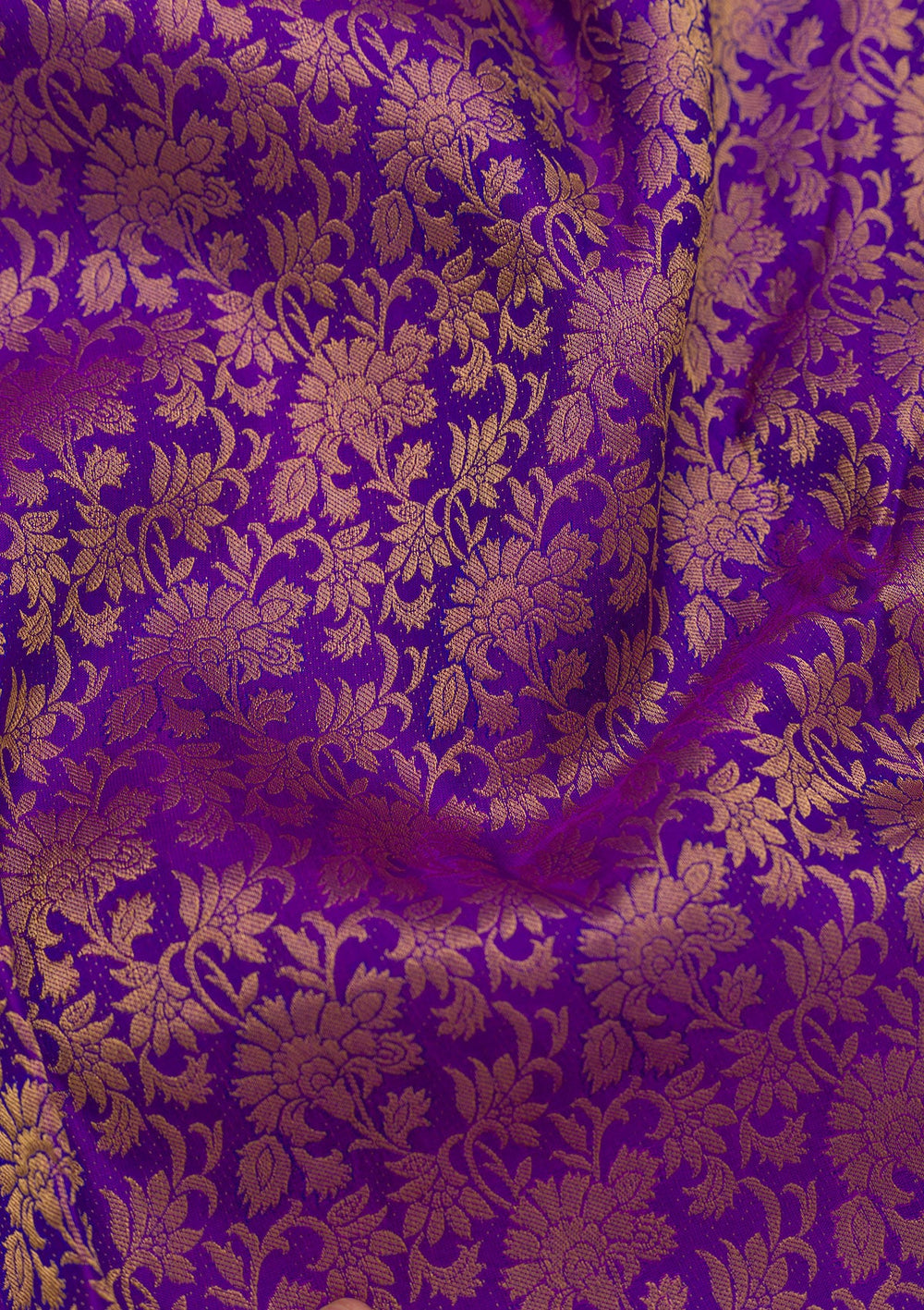 Purple Zariwork Pure Silk Saree-Koskii