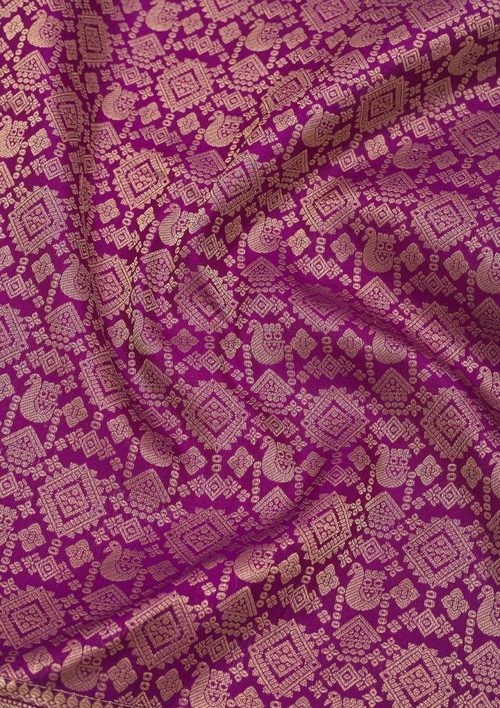 Purple Zariwork Pure Silk Saree