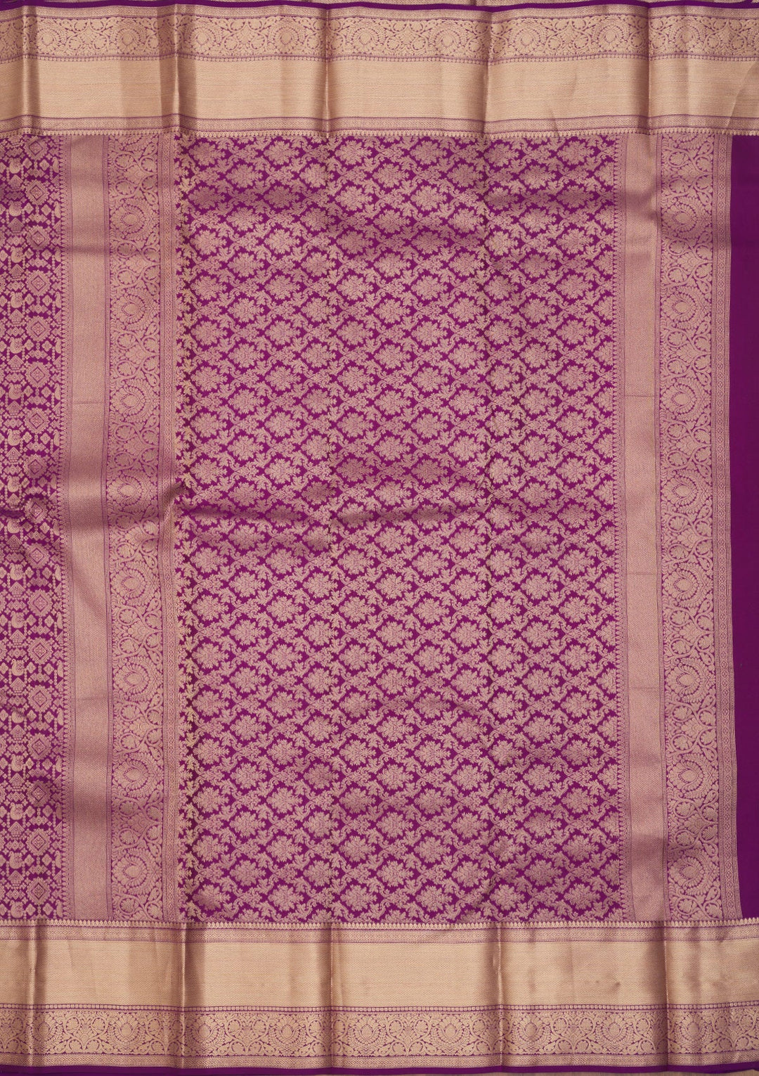 Purple Zariwork Pure Silk Saree