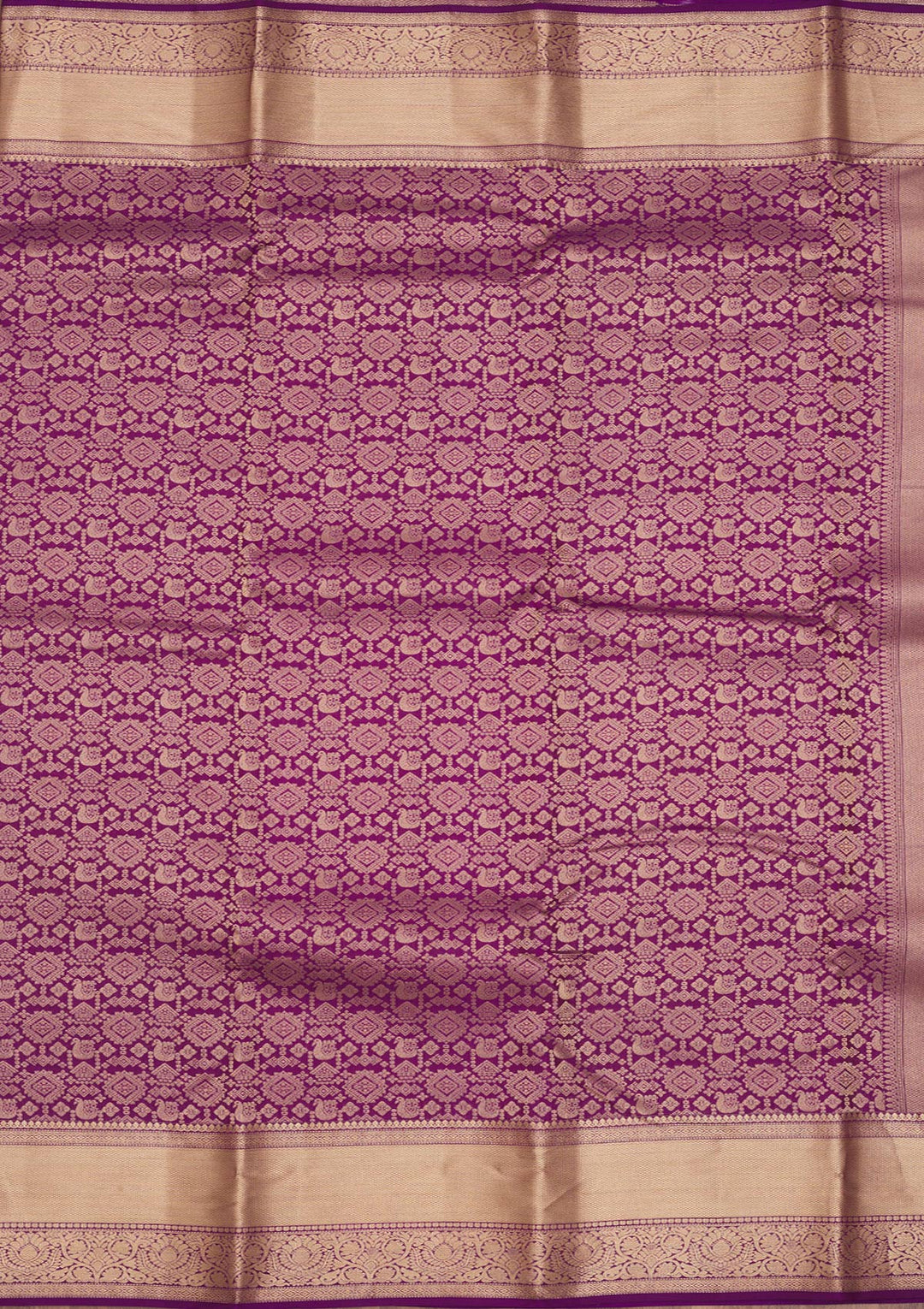 Purple Zariwork Pure Silk Saree