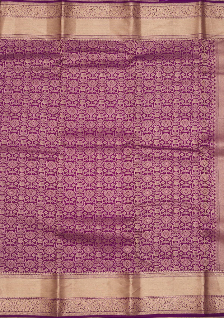 Purple Zariwork Pure Silk Saree