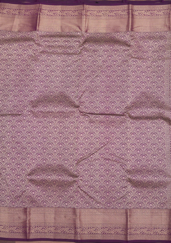 Purple Zariwork Pure Silk Saree