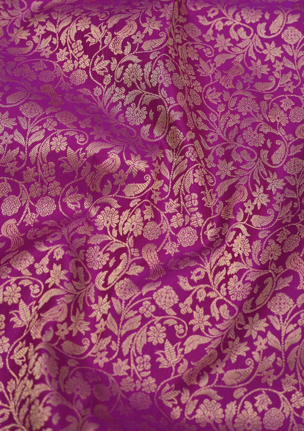 Purple Zariwork Pure Silk Saree-Koskii