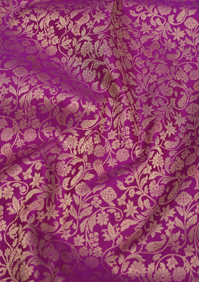 Purple Zariwork Pure Silk Saree-Koskii