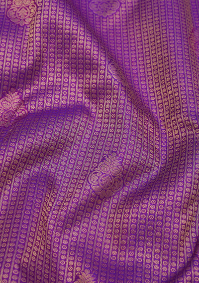 Purple Zariwork Pure Silk Saree-Koskii