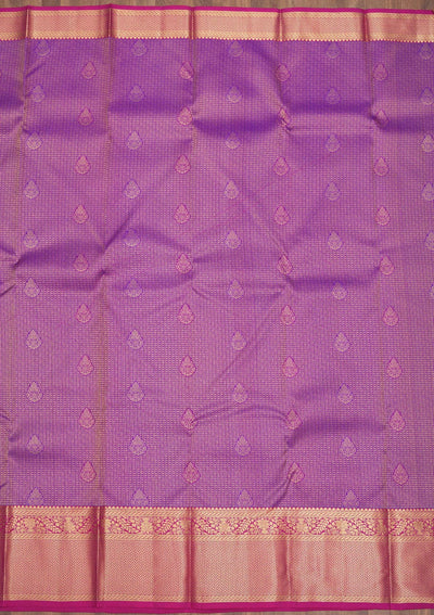 Purple Zariwork Pure Silk Saree-Koskii