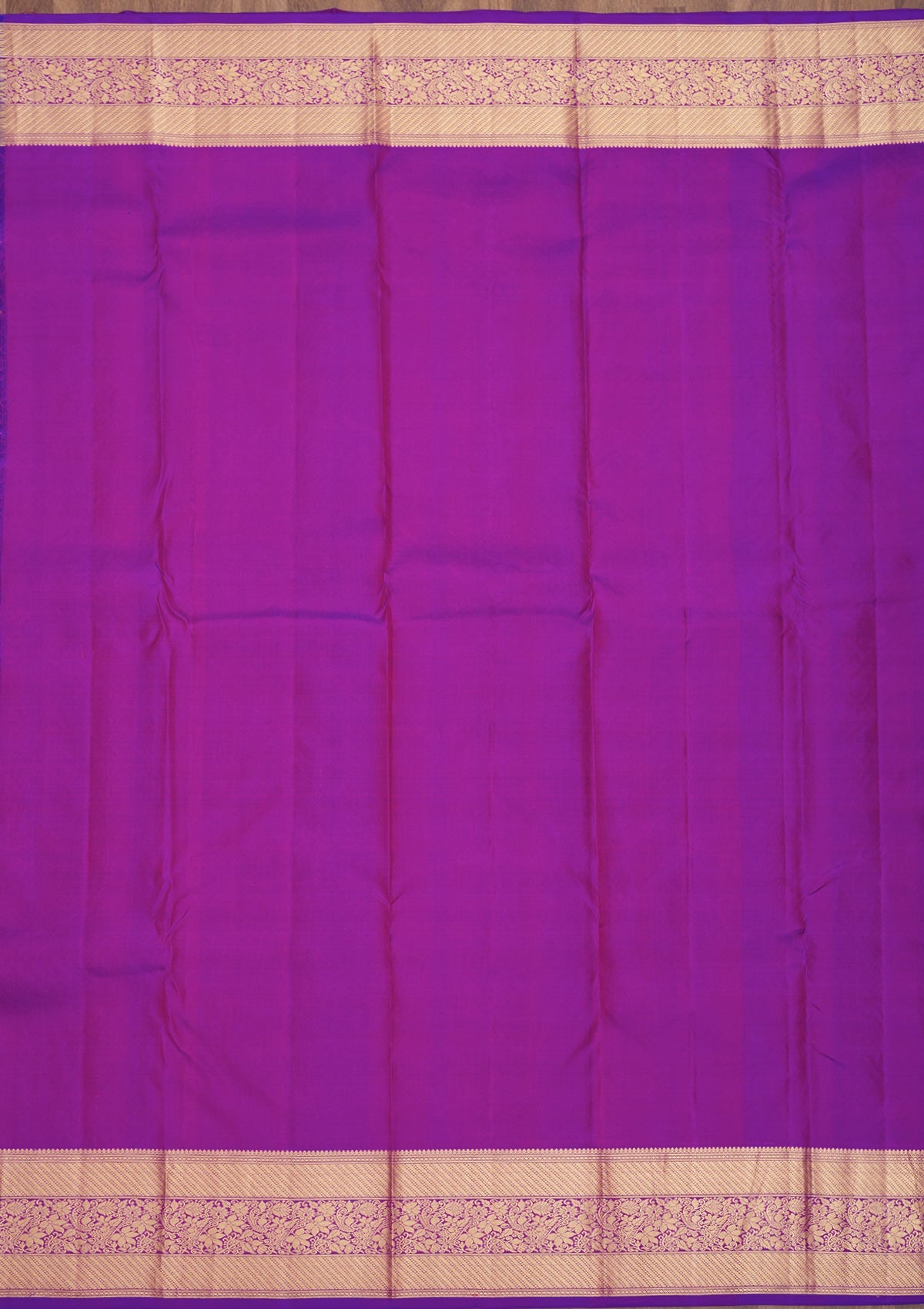 Purple Zariwork Pure Silk Saree-Koskii