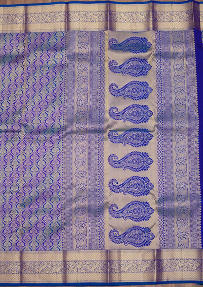 Purple Zariwork Pure Silk Saree-Koskii