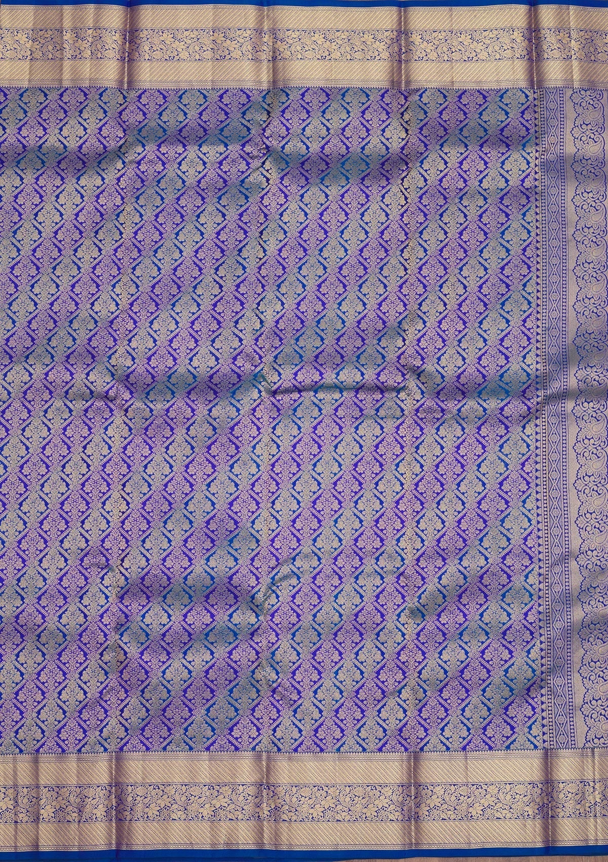 Purple Zariwork Pure Silk Saree-Koskii