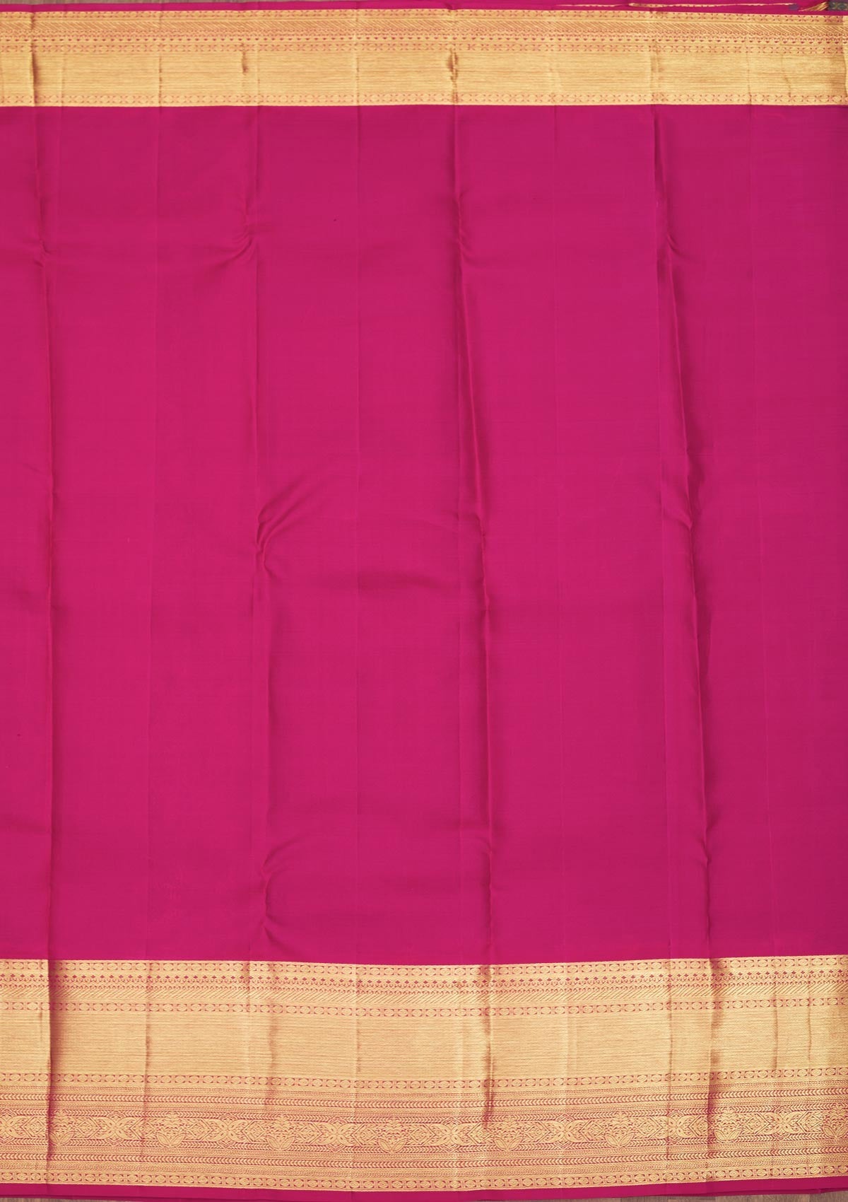 Purple Zariwork Pure Silk Saree-Koskii