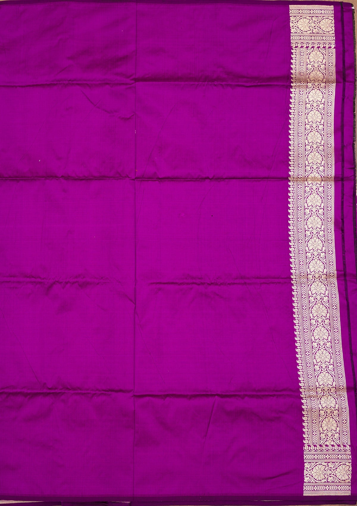 Purple Zariwork Pure Silk Saree-Koskii