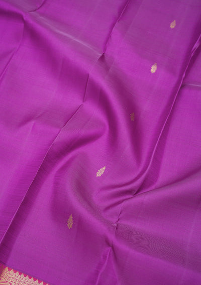 Purple Zariwork Pure Silk Saree-Koskii