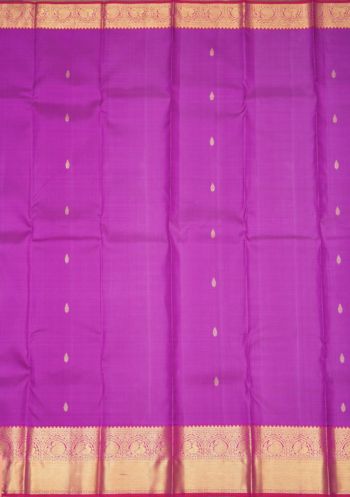 Purple Zariwork Pure Silk Saree-Koskii