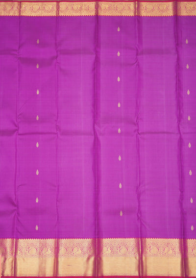 Purple Zariwork Pure Silk Saree-Koskii