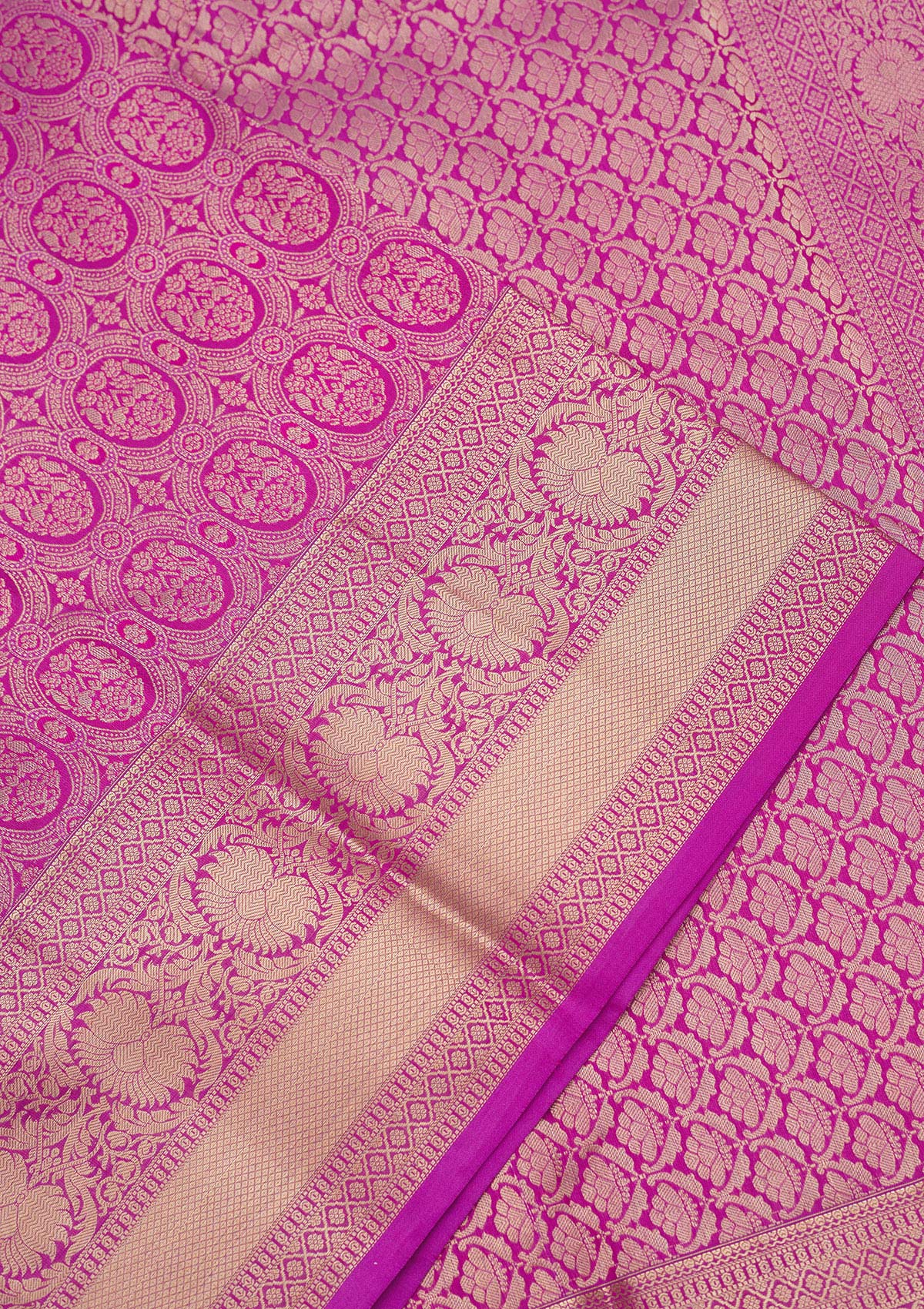 Purple Zariwork Pure Silk Saree-Koskii