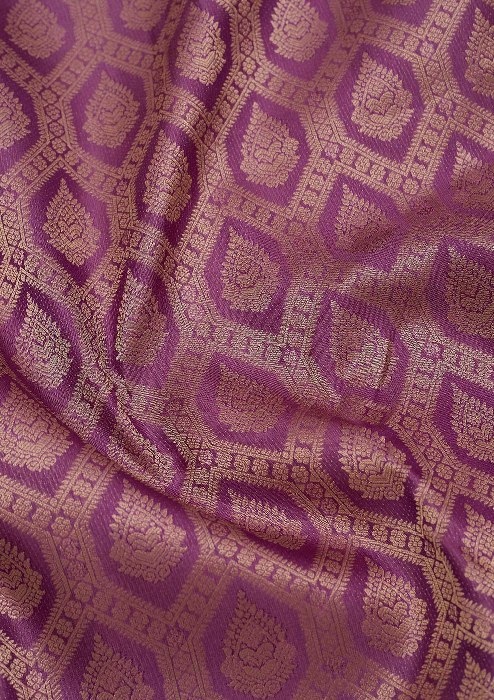 Purple Zariwork Pure Silk Saree-Koskii