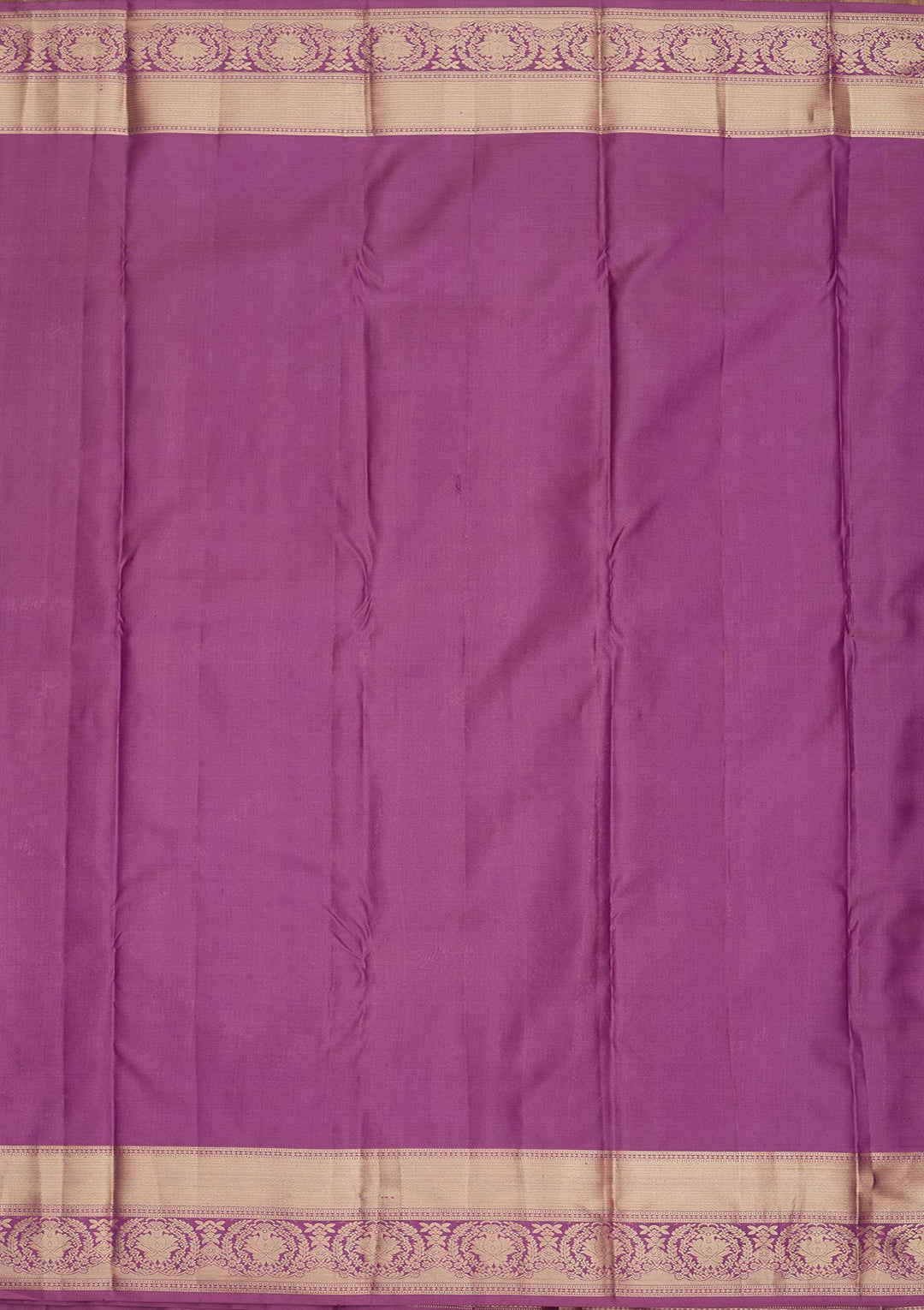 Purple Zariwork Pure Silk Saree-Koskii