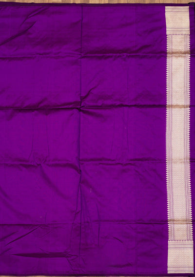 Purple Zariwork Pure Silk Saree-Koskii