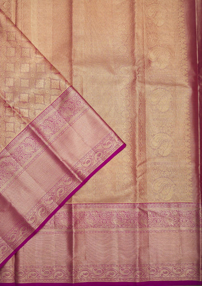 Purple Zariwork Pure Silk Saree