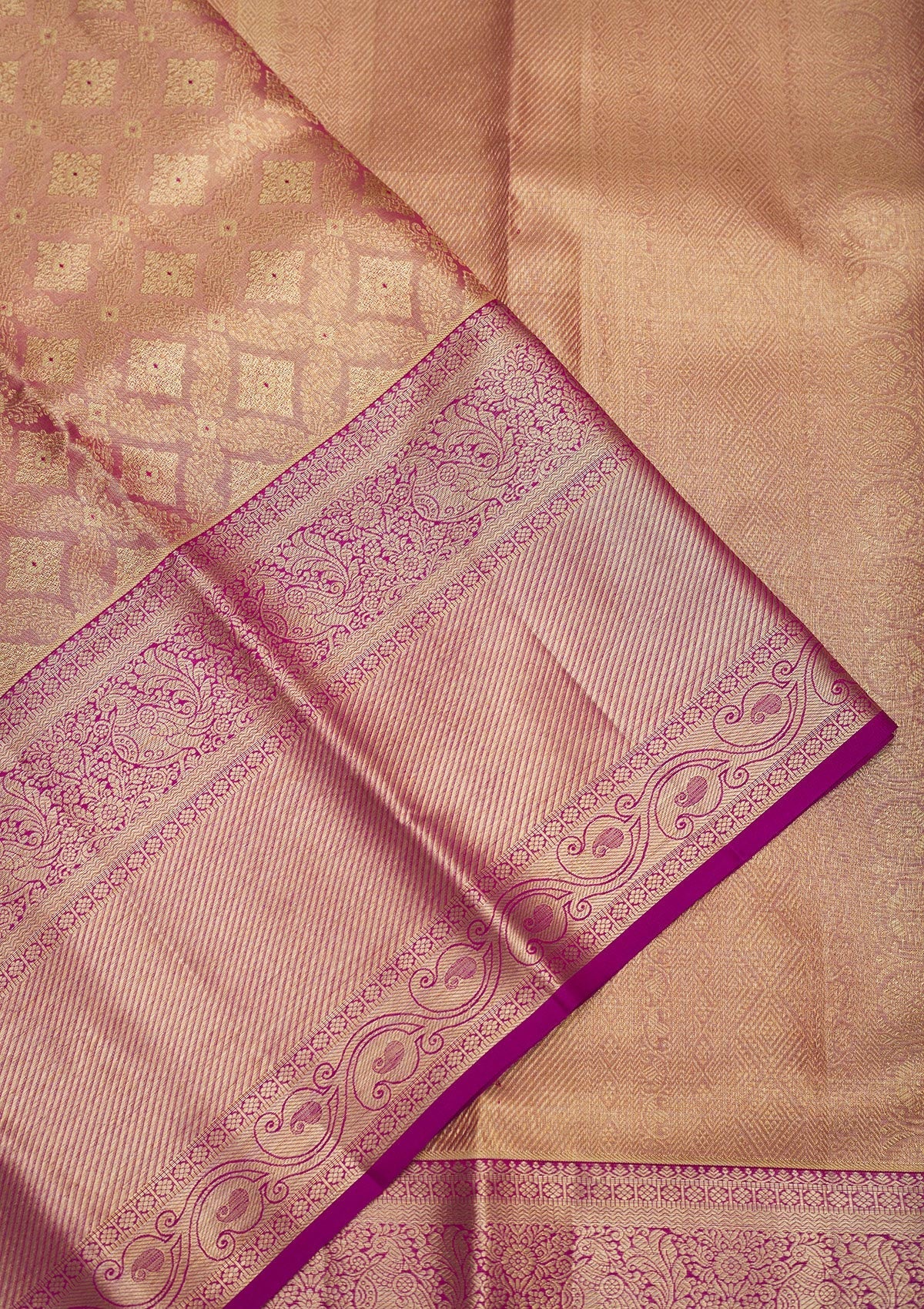 Purple Zariwork Pure Silk Saree