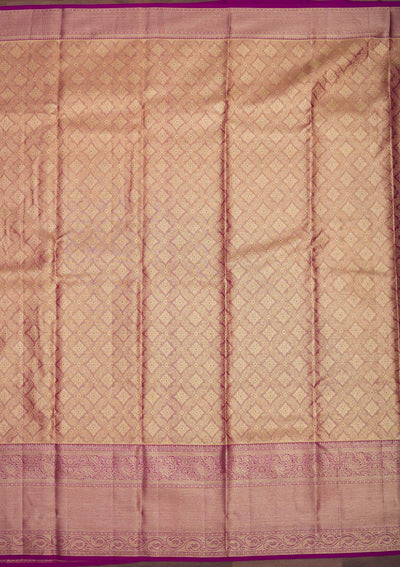 Purple Zariwork Pure Silk Saree