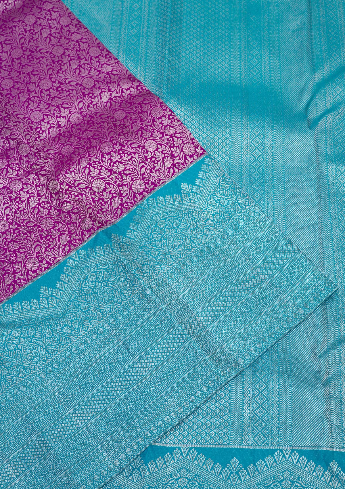 Purple Zariwork Pure Silk Saree