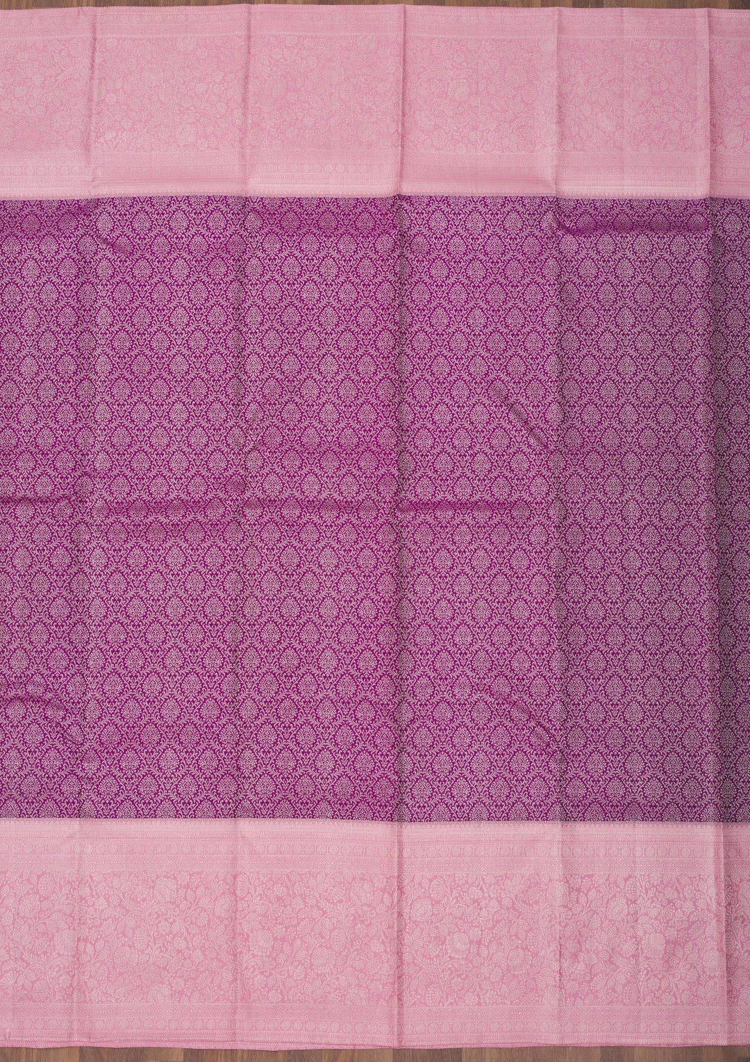 Purple Zariwork Pure Silk Saree-Koskii