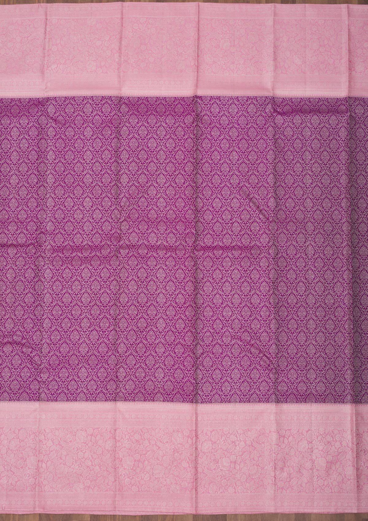 Purple Zariwork Pure Silk Saree-Koskii