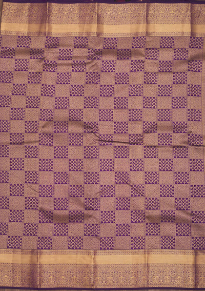 Purple Zariwork Pure Silk Saree