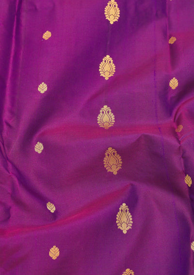 Purple Zariwork Pure Silk Saree