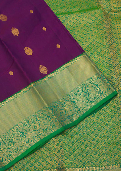Purple Zariwork Pure Silk Saree