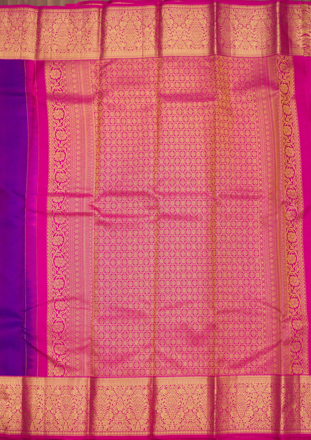 Purple Zariwork Pure Silk Saree