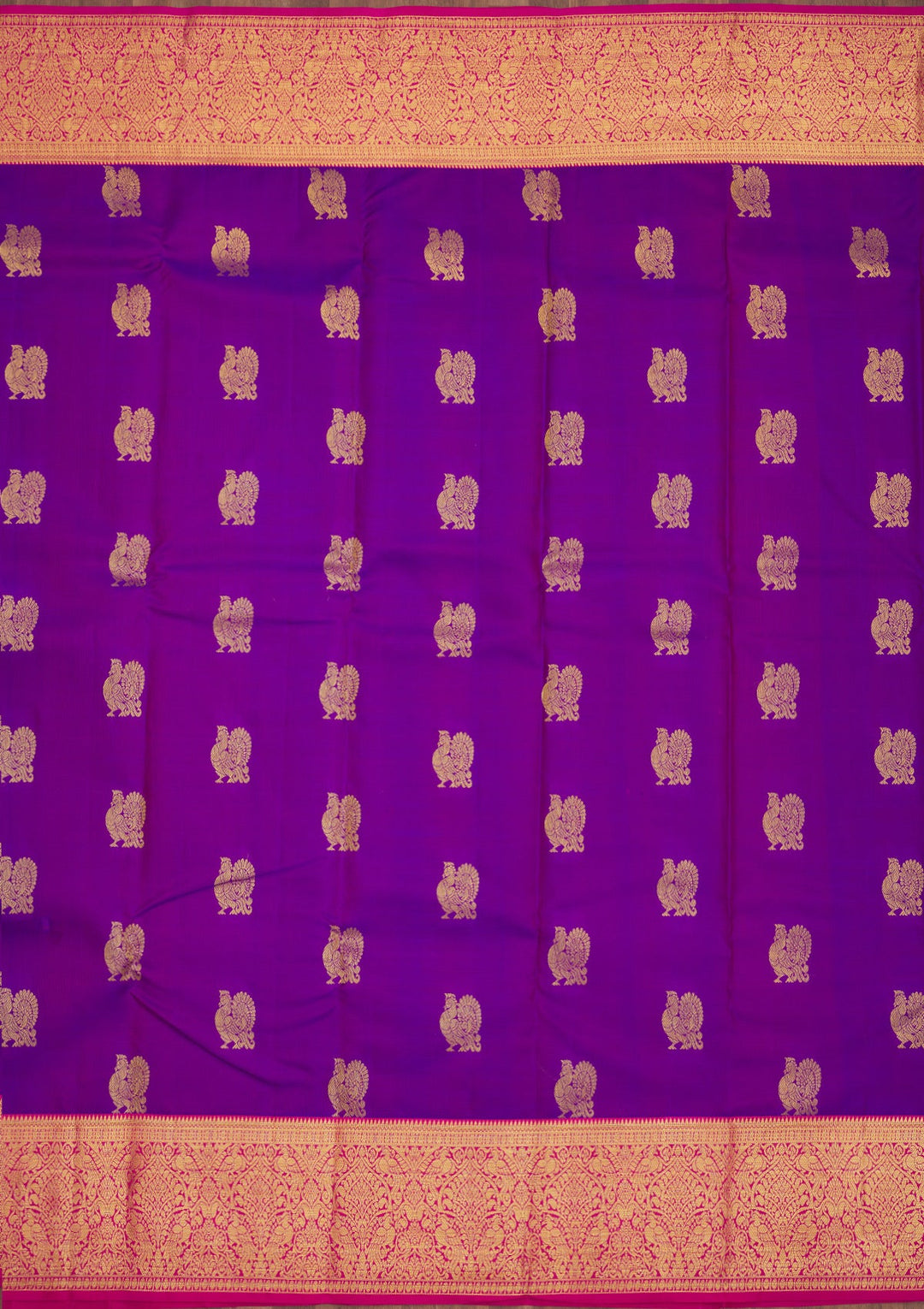 Purple Zariwork Pure Silk Saree
