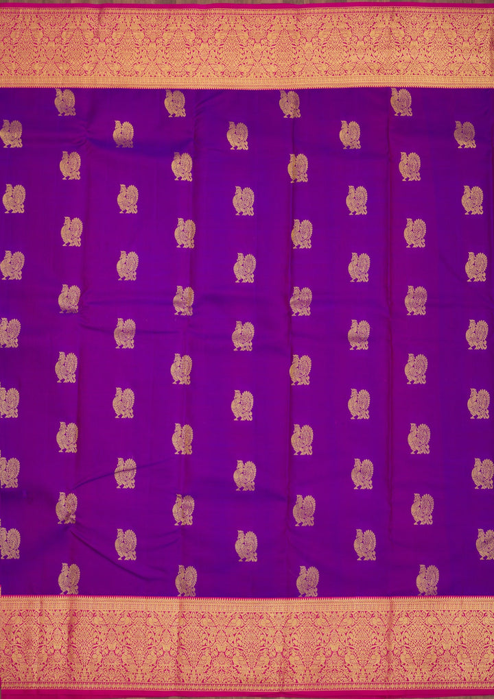 Purple Zariwork Pure Silk Saree