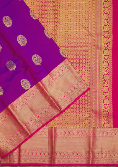 Purple Zariwork Pure Silk Saree