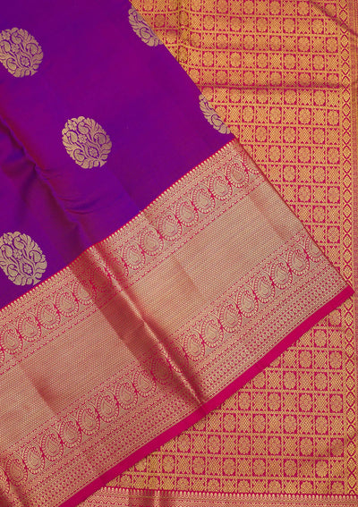 Purple Zariwork Pure Silk Saree
