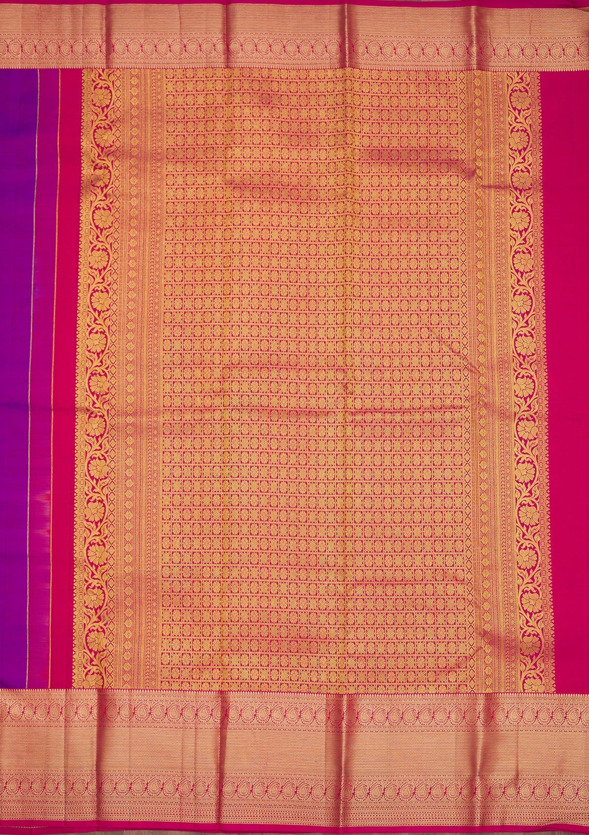 Purple Zariwork Pure Silk Saree