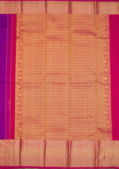 Purple Zariwork Pure Silk Saree