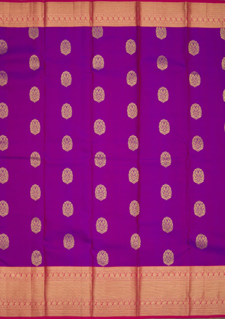 Purple Zariwork Pure Silk Saree